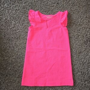 Vineyard Vines Bright Pink Flutter Sleeve Dress
